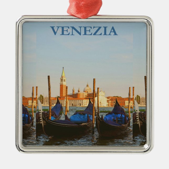 Venice Italy Metal Tree Decoration (Front)