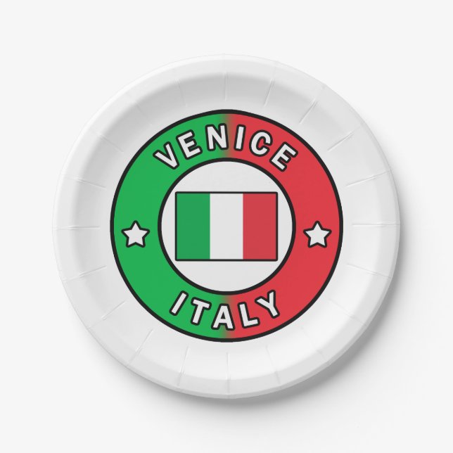 Venice Italy Paper Plate (Front)