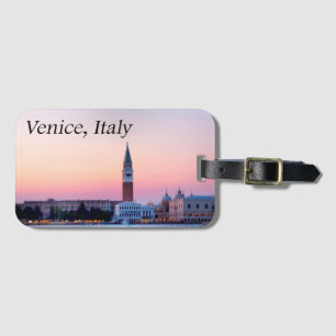 Venice, Italy Pink Sunset Luggage Tag