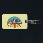 Venice Italy Retro City Skyline Cityscape Art Luggage Tag<br><div class="desc">Vintage and retro city design with beautiful skyline, tourist attraction and cityscape art. Cool skyscraper and building silhouette illustration merchandise for tourist and traveller. Perfect as souvenir to bring back home when travelling. Save the memory of your travel and vacation with family and friends. Background colour can be customised to...</div>