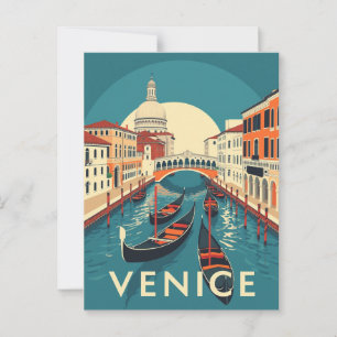 Venice Italy Rialto Bridge Vintage Postcard
