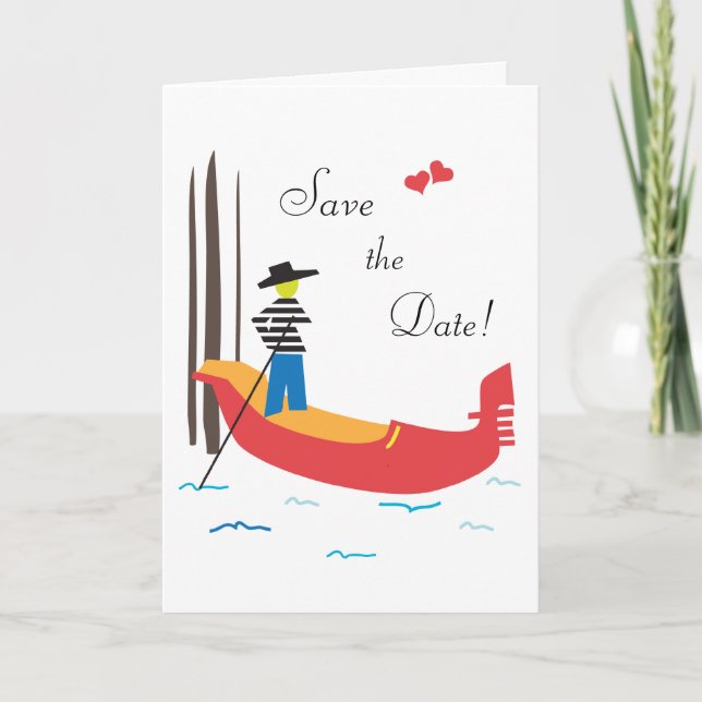 Venice Italy Save the Wedding Date Card (Front)