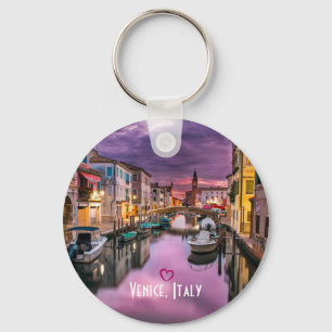 Venice, Italy Scenic Canal & Venetian Architecture Key Ring