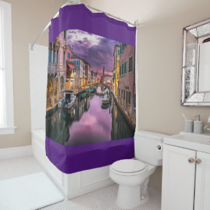 Venice, Italy Scenic Canal & Venetian Architecture Shower Curtain
