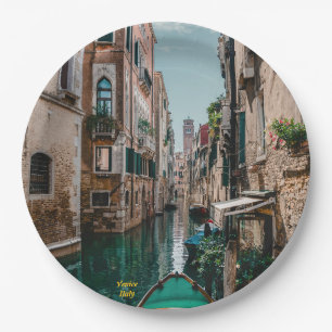 Venice Italy The Floating City Paper Plate