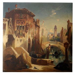 Venice Italy Town Canal Boat Gondola Ceramic Tile