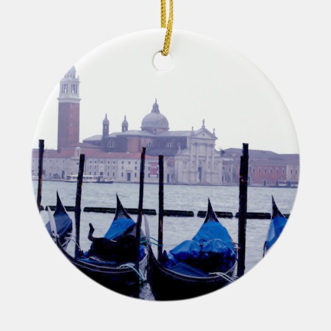 Venice Italy Travel Ceramic Tree Decoration (Front)