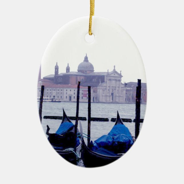 Venice Italy Travel Ceramic Tree Decoration (Front)