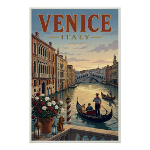 Venice Italy Travel Poster