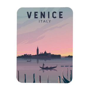 Venice Italy Travel Vintage Art Magnet