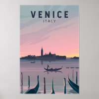 Venice Italy Travel Vintage Art