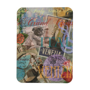 Venice Italy Travel Vintage Pretty Colourful Art Magnet