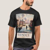 Venice Italy Travel Vintage Watercolor Grand Canal