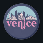 Venice Italy Vintage City Skyline Cityscape Art Magnet<br><div class="desc">Vintage and retro city design with beautiful skyline, tourist attraction and cityscape art. Cool skyscraper and building silhouette illustration merchandise for tourist and traveller. Perfect as souvenir to bring back home when travelling all around the world. Save the memory of your travel and vacation with family and friends. Background colour...</div>