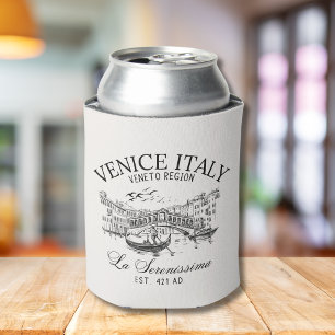 Venice Italy Vintage Old Landscape Can Cooler