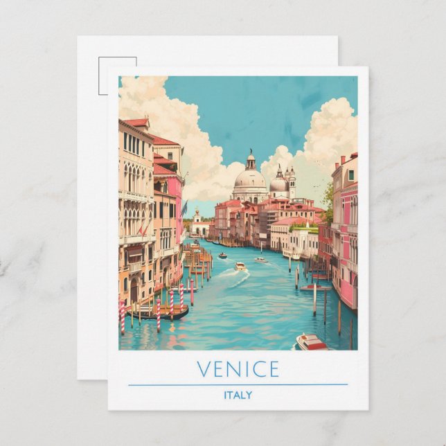 Venice Italy Vintage Travel  Postcard (Front/Back)