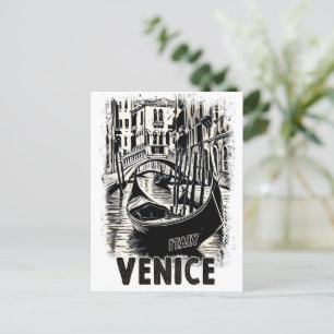 Venice Italy Vintage Travel Postcard Retro Art
