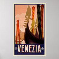 Venice, Italy Vintage Travel Poster
