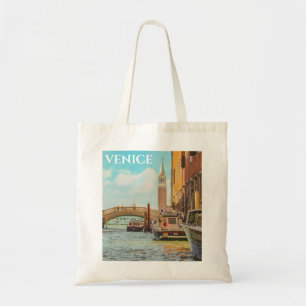 Venice Italy Vintage Travel Poster Tote Bag