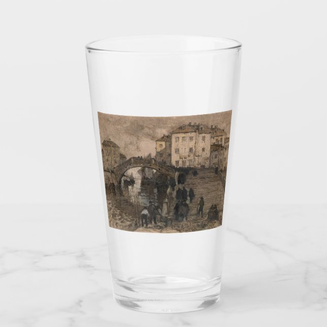 Venice, Italy (Vintage Venetian Landscape) Glass (Front)