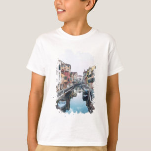 Venice Italy Watercolor Art T-Shirt