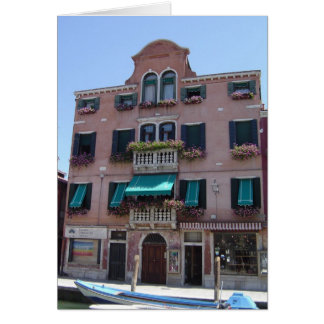 Venice Italy Window Box Blank Card