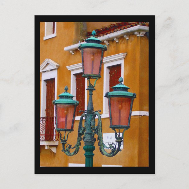 venice lamp-post postcard (Front)