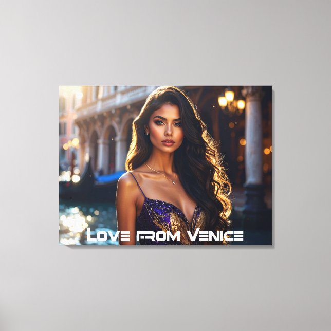 VENICE - LOVE FROM VENICE CANVAS PRINT (Front)