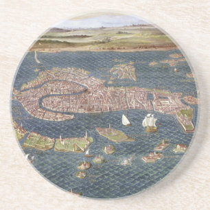 VENICE: MAP, 16TH CENTURY COASTER