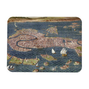 VENICE: MAP, 16TH CENTURY MAGNET
