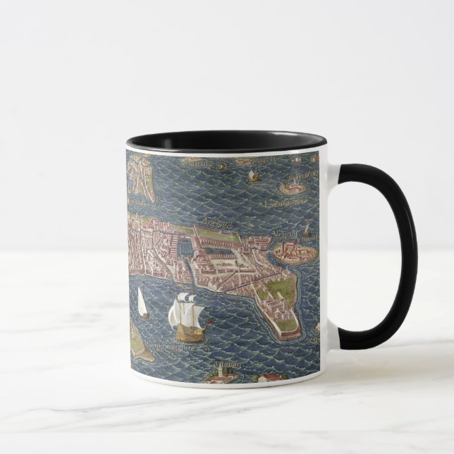 VENICE: MAP, 16TH CENTURY MUG (Right)