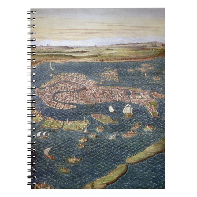 VENICE: MAP, 16TH CENTURY SPIRAL NOTEBOOK (Front)