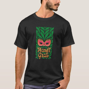 Venice Mask And Feathers Mardi Gras Parade Celebra T-Shirt