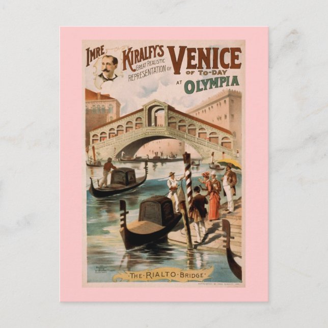 "Venice of Today" Vintage Theatre Postcard (Front)