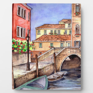Venice - Pen & Wash Watercolor Plaque