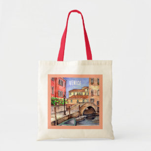 Venice - Pen & Wash Watercolor Tote Bag