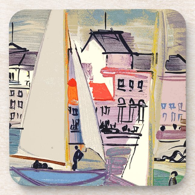 Venice Raoul Dufy Hard plastic coaster (Front)