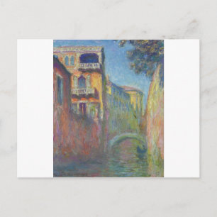 Venice, Rio de Santa Salute by Claude Monet Holiday Postcard