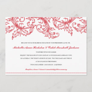Venice (Ruby Red) Wedding Invitation