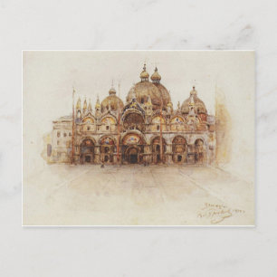 Venice. Saint Mark's Basilica. by Vasily Surikov Postcard