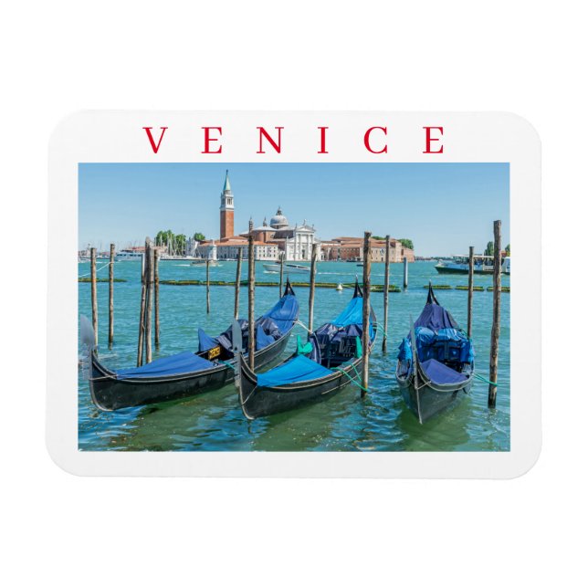 Venice San Giorgio Maggiore view fridge magnet (Horizontal)