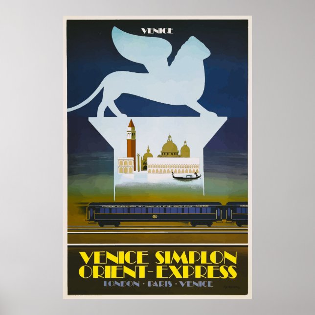 Venice Simplon Orient Express Vintage Poster (Front)