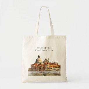 Venice Skyline Watercolor Bachelorette Weekend Tote Bag