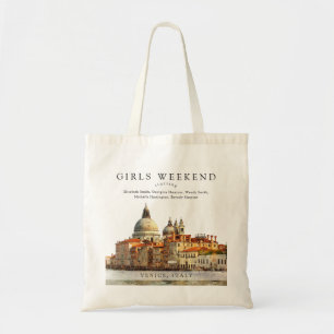 Venice Skyline Watercolor Girls Weekend Tote Bag