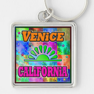 Venice Sun & Palms Keychain