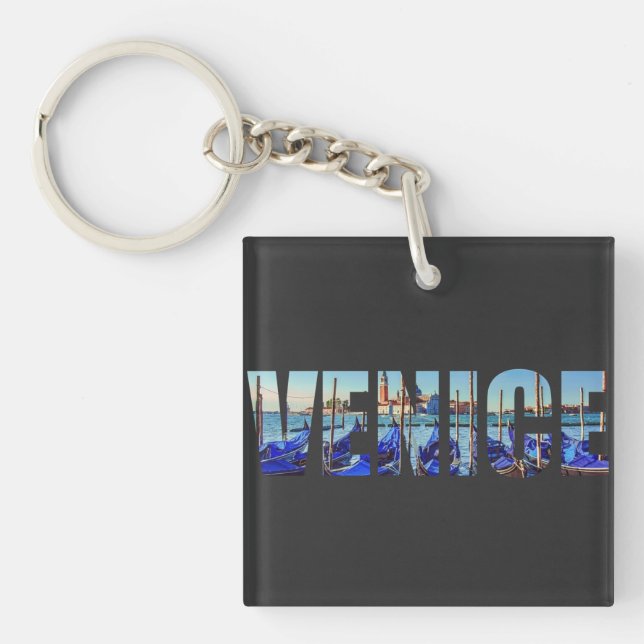 Venice text key ring (Front)