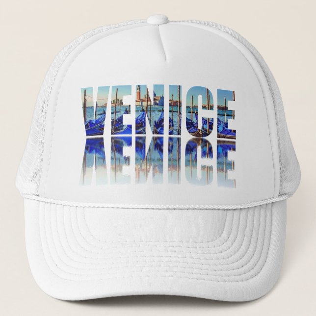 Venice text with reflection trucker hat (Front)
