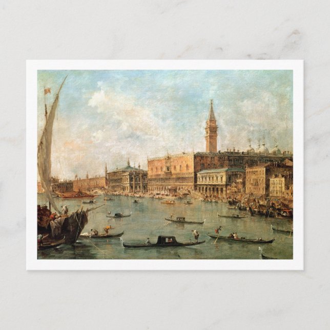Venice: The Doge's Palace and the Molo from the Ba Postcard (Front)
