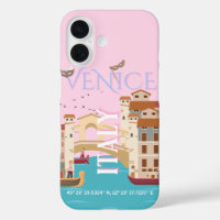 Venice Travel Art, Italy, Retro Travel Art