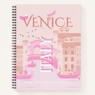Venice Travel Art, Italy, Travel Art, Pastel Notebook